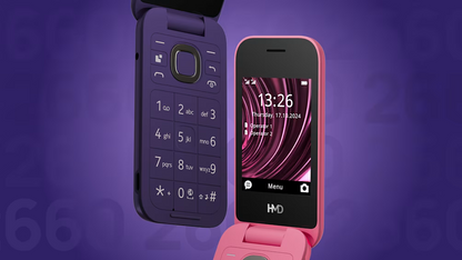 HMD 2660 Flip (sort og pink)