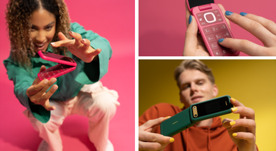 3 stk Nokia 2660 (Pink eller Grøn) (brugte)