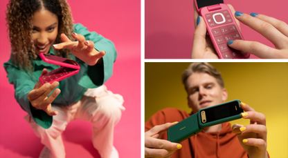 3 stk Nokia 2660 (Pink eller Grøn) (brugte)